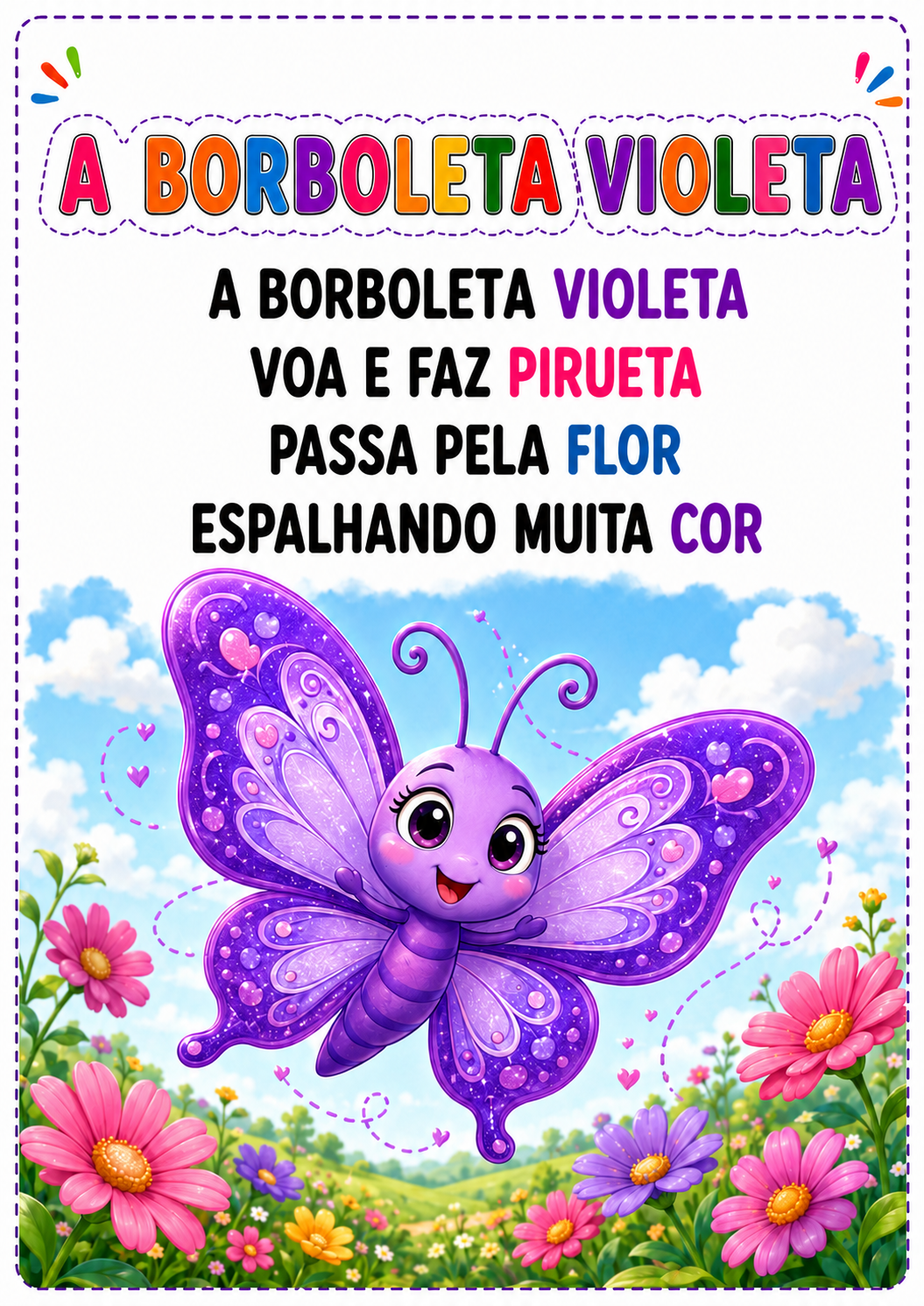 A Borboleta Violeta — história rimada