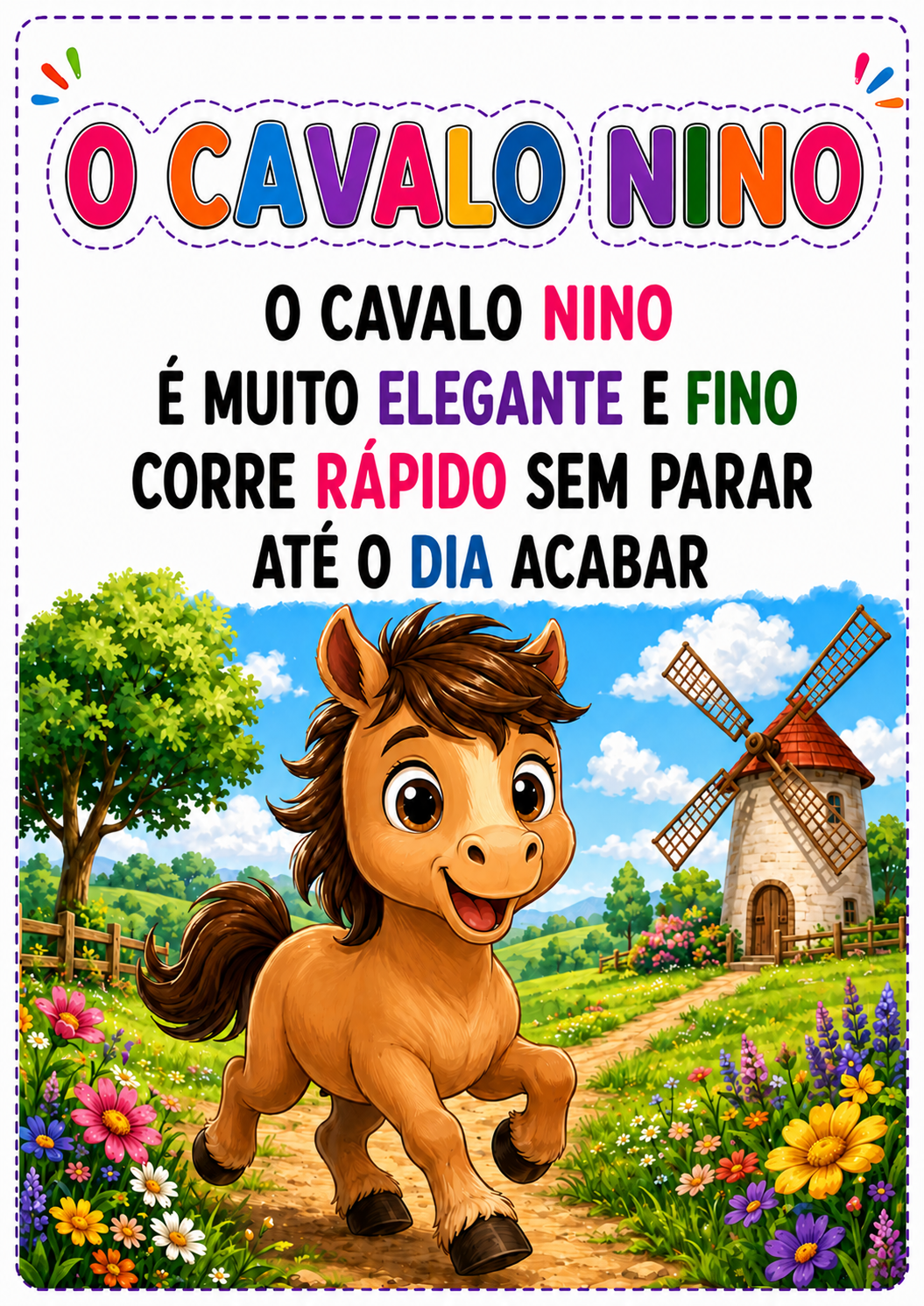 O Cavalo Nino — história rimada